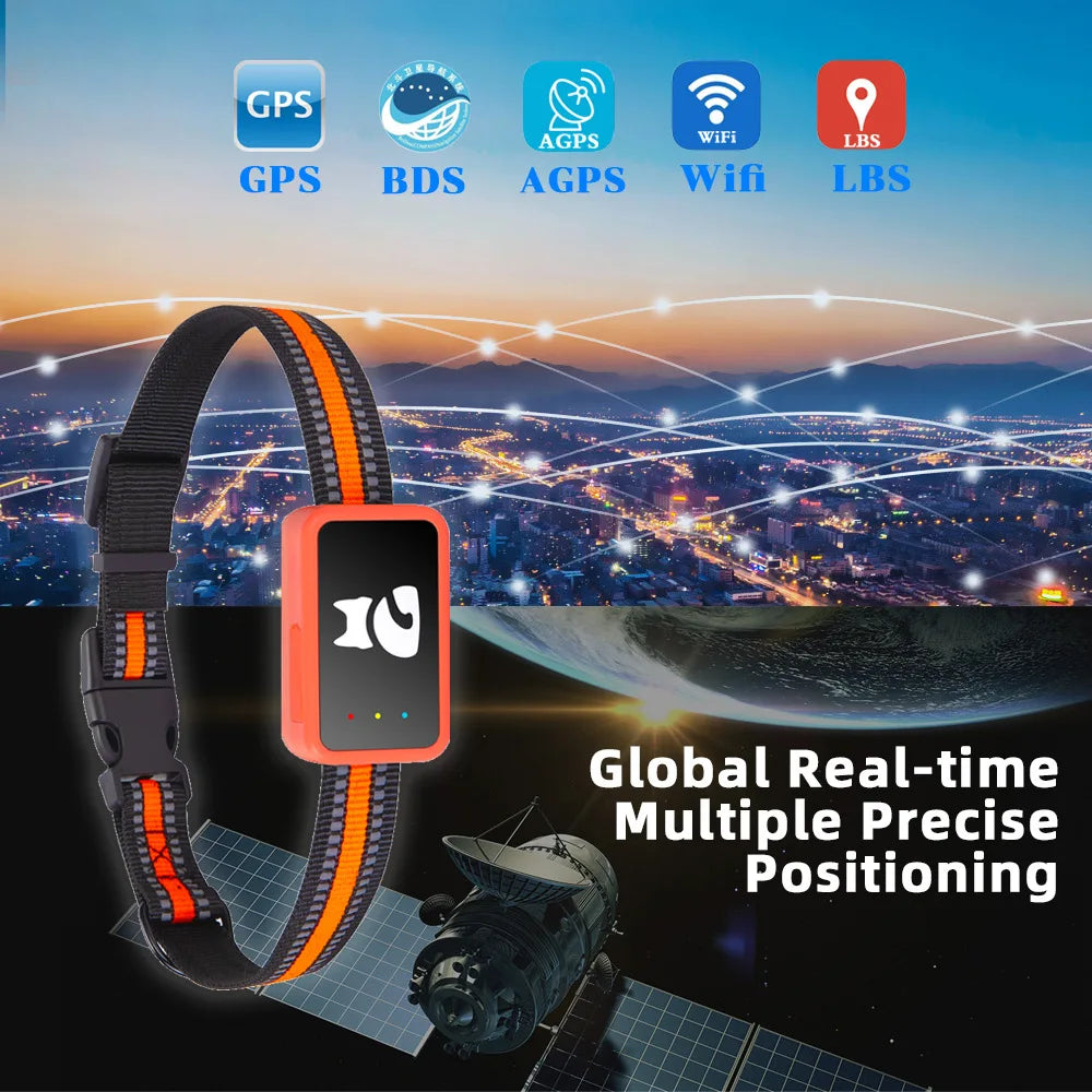 4G Smart Dog Collar Holder GPS Tracker for Pet Waterproof Cat Tracking Device Pet Locator with Find My for Ios Android